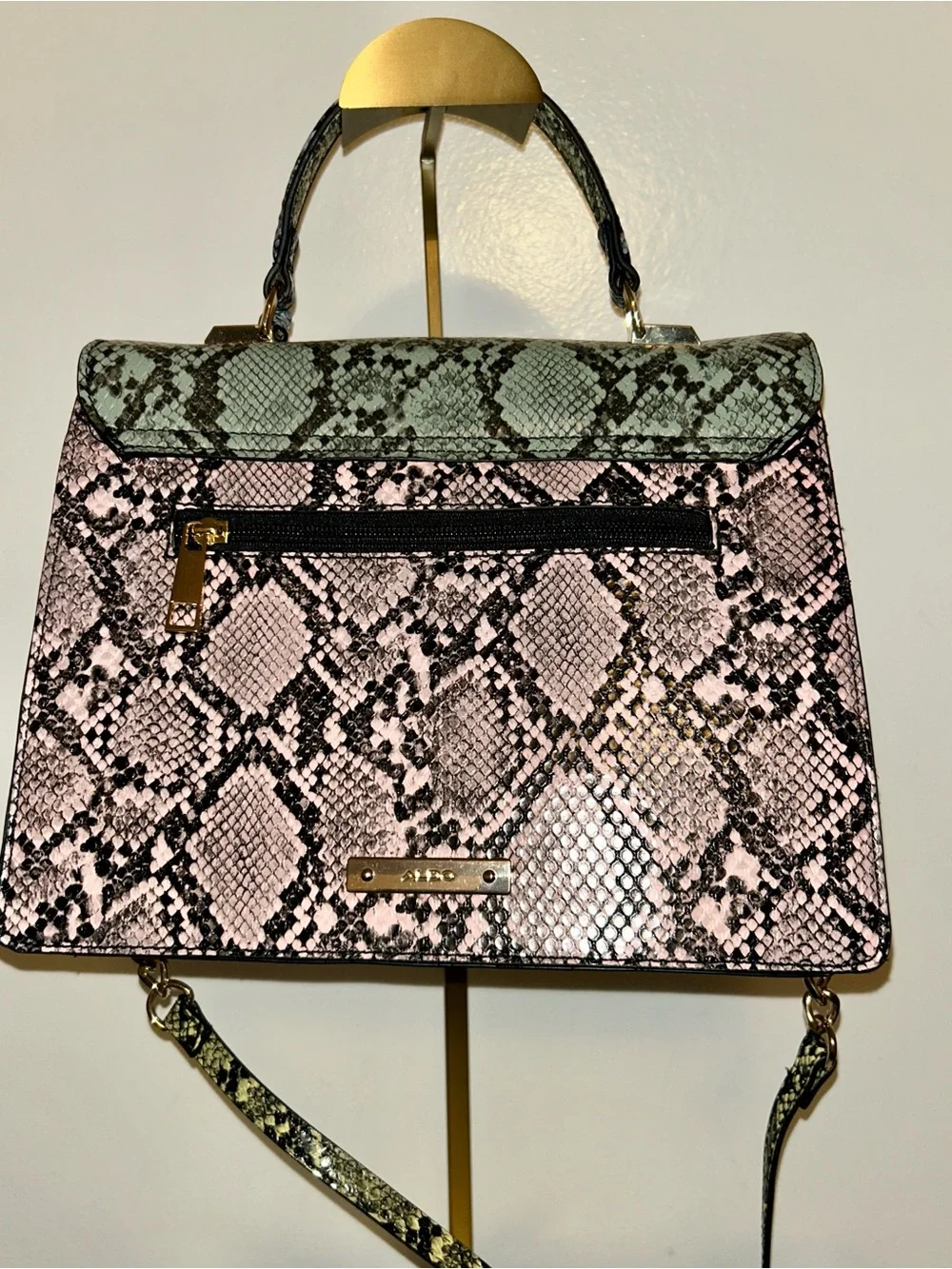 Aldo Clairlea multi-colored snake print handbag NWOT - Picture 5 of 9